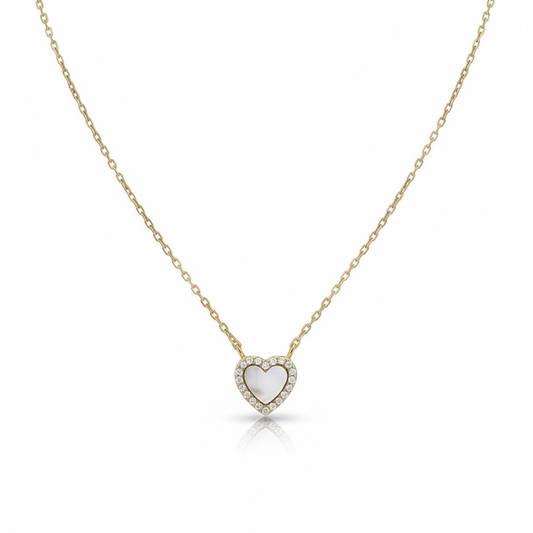 Mother of Pearl Heart Necklace 