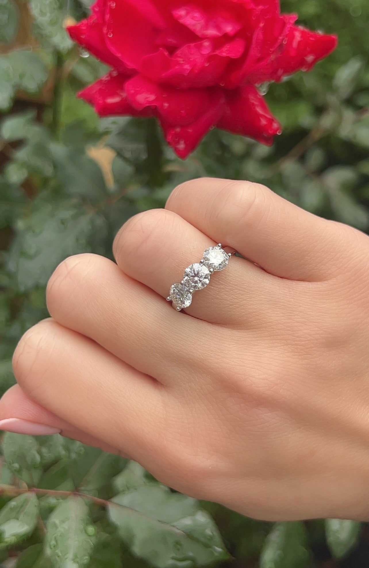 Moissanite Forever Ring 