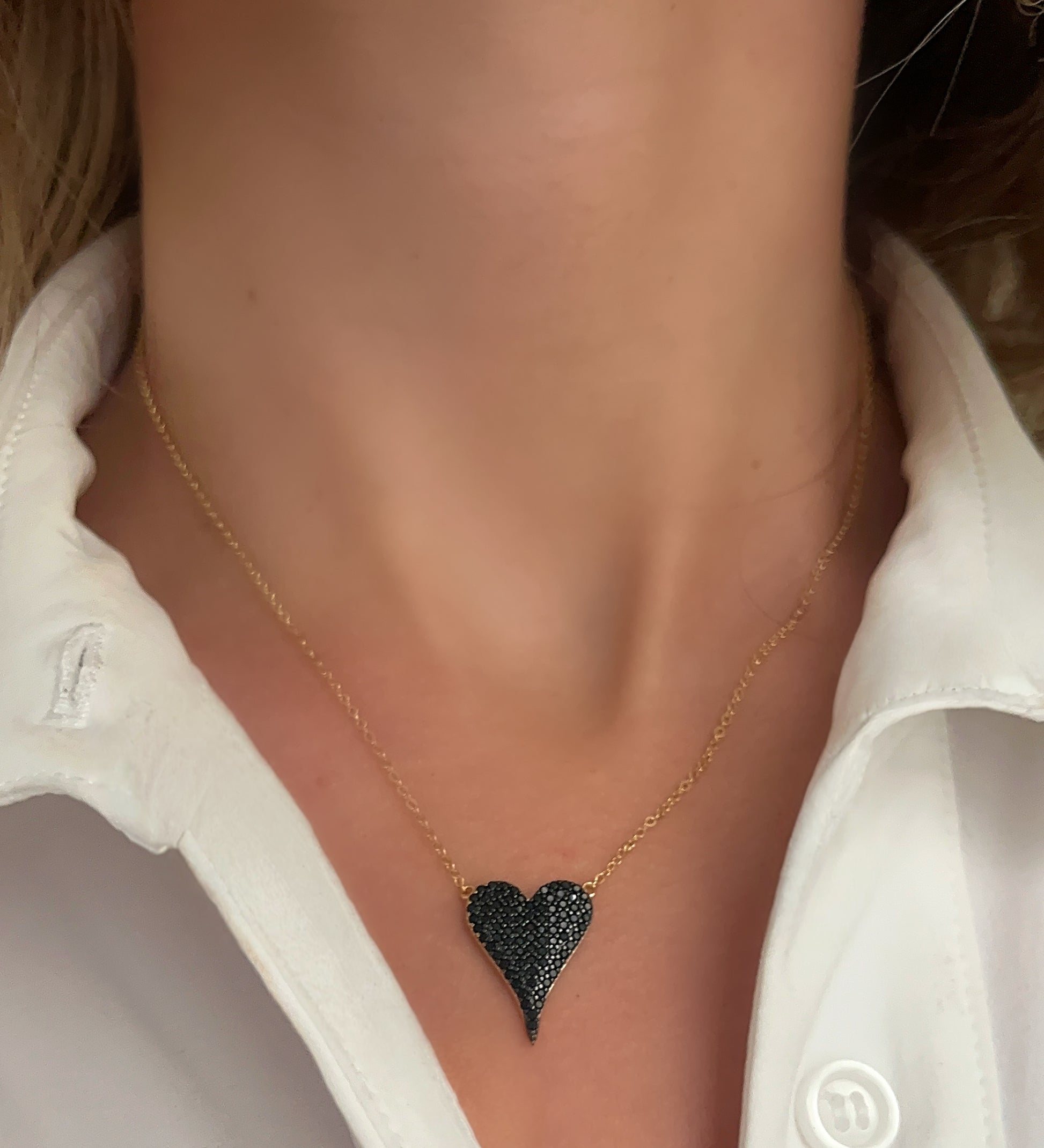 Pave Heart Necklace 