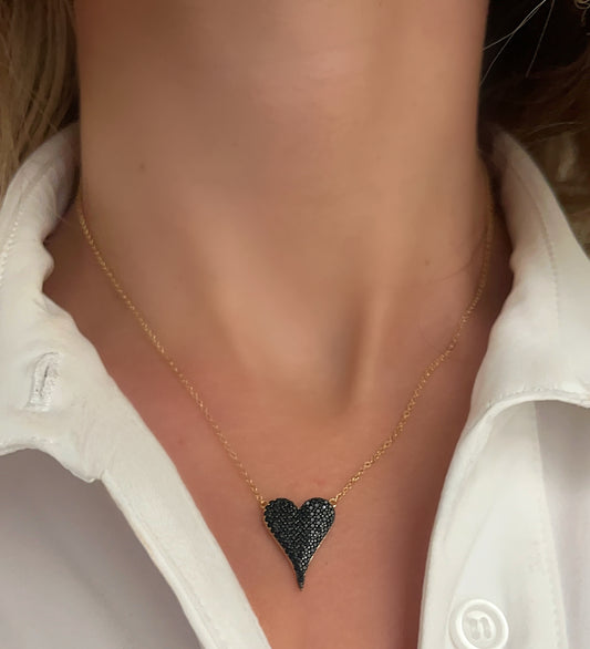 Pave Heart Necklace 