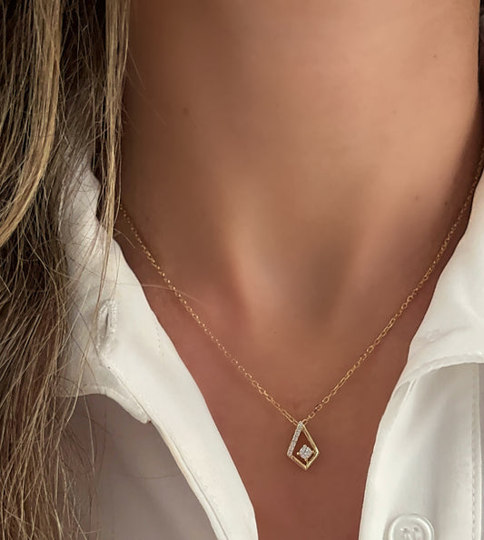 Diamond Geometric Necklace 