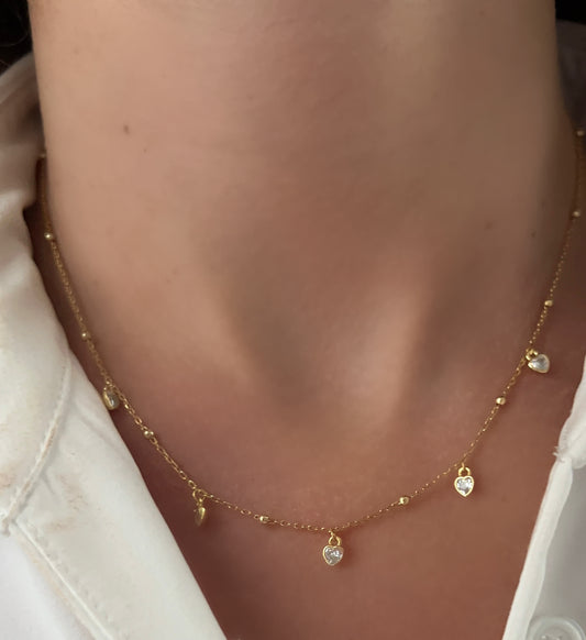Mini Heart Drop Necklace 
