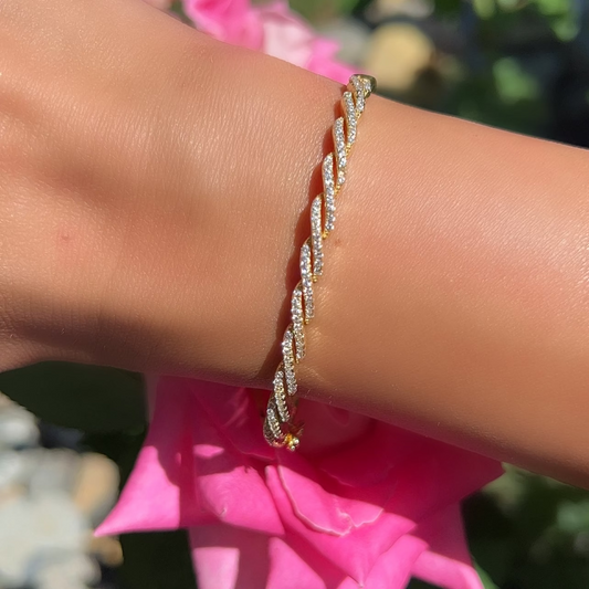 Pave Twist Bangle 