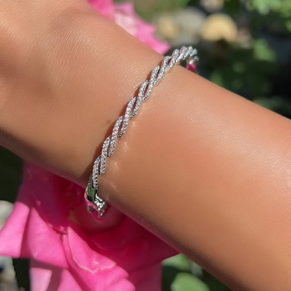 Pave Twist Bangle 