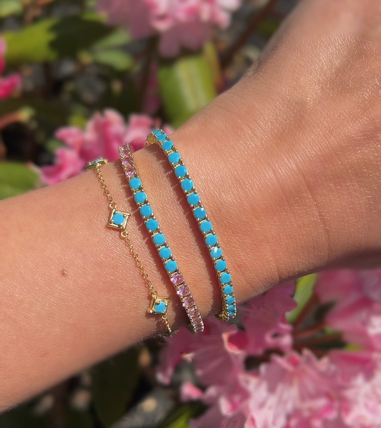 Pink Pop Tennis Bracelet 