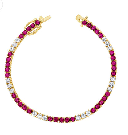 Colorful CZ Tennis Bracelet 