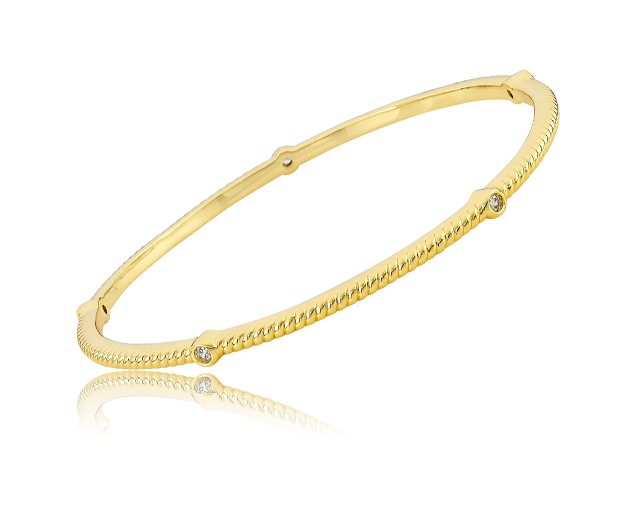 CZ Rope Bangle 