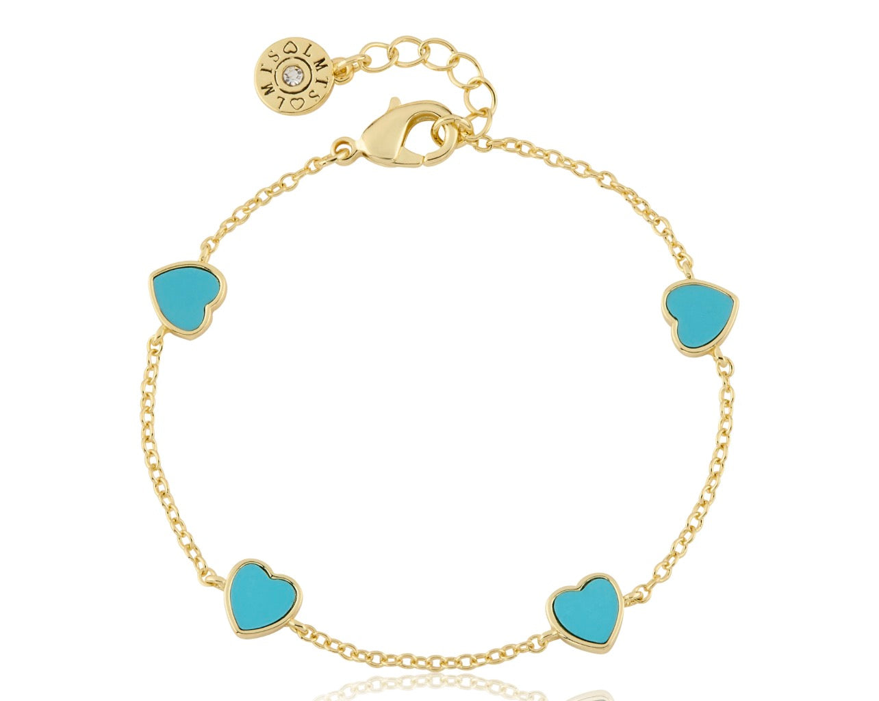 7mm enamel Heart Bracelet 