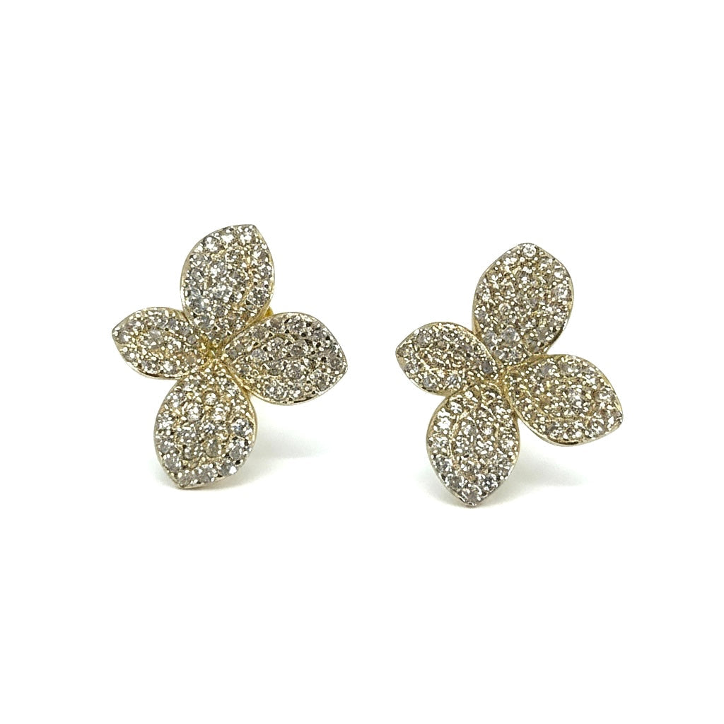 Small Petal CZ Studs 
