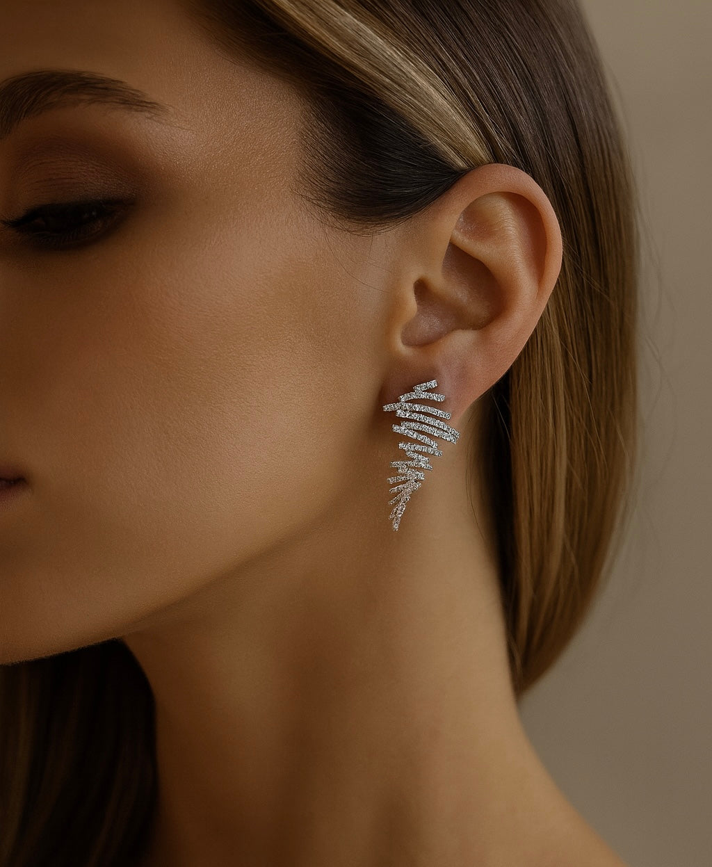 Diamond ZigZag Earring 