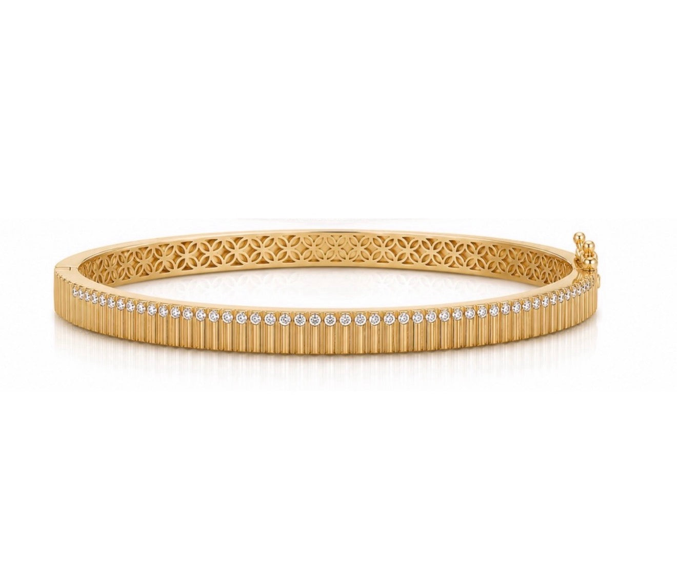The Fluted Diamond-Accent Bangle 