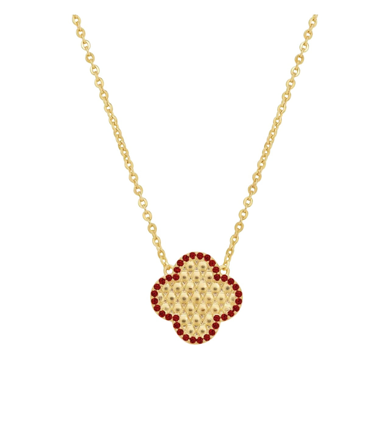 Honeycomb Clover Necklace 