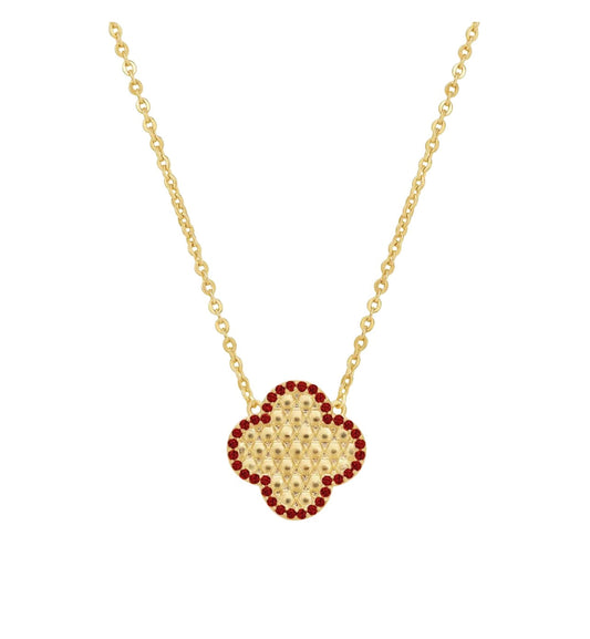 Honeycomb Clover Necklace 