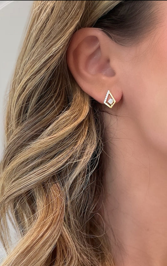 Diamond Geometric Studs 
