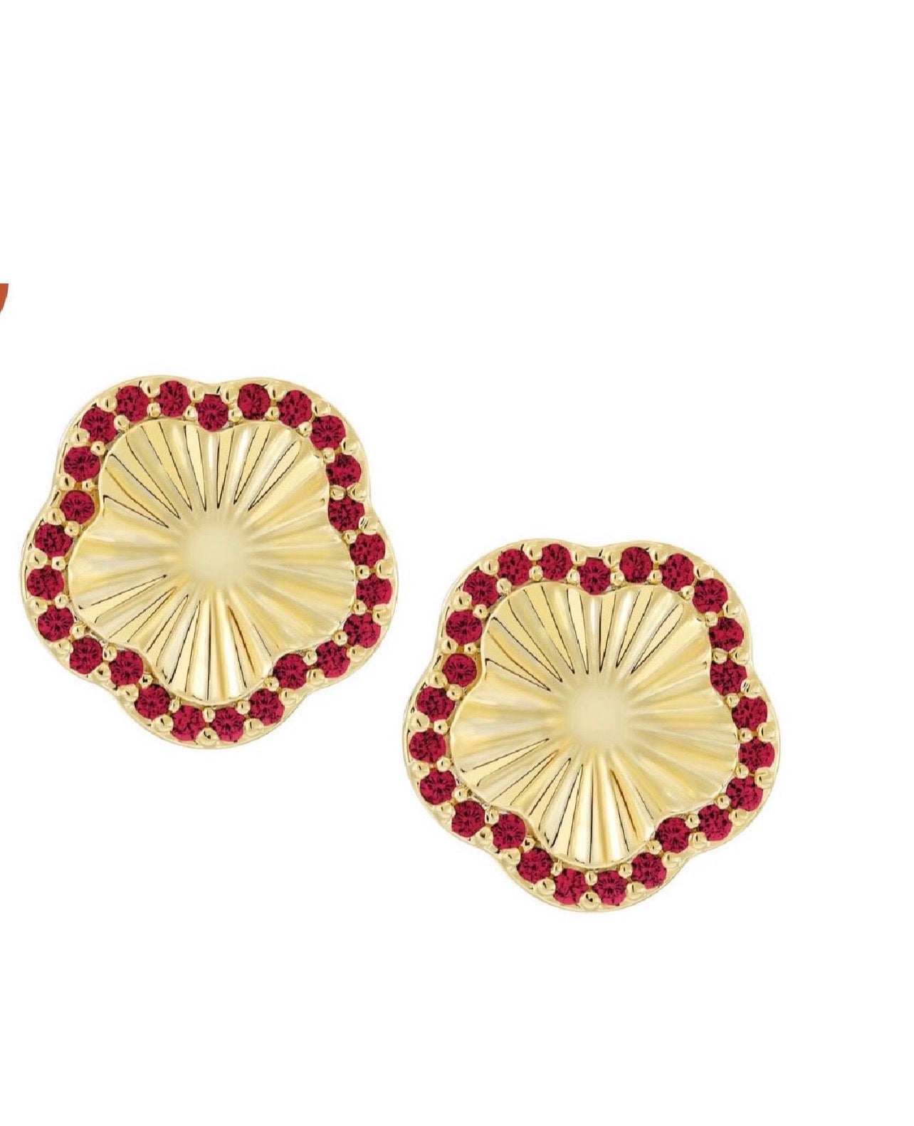 Fluted Flower Studs 