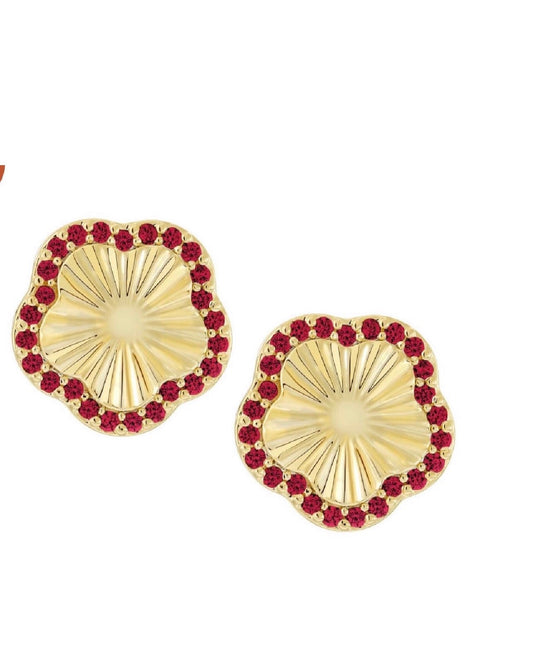 Fluted Flower Studs 