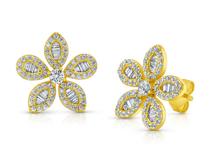 Baguette Daisy Studs 