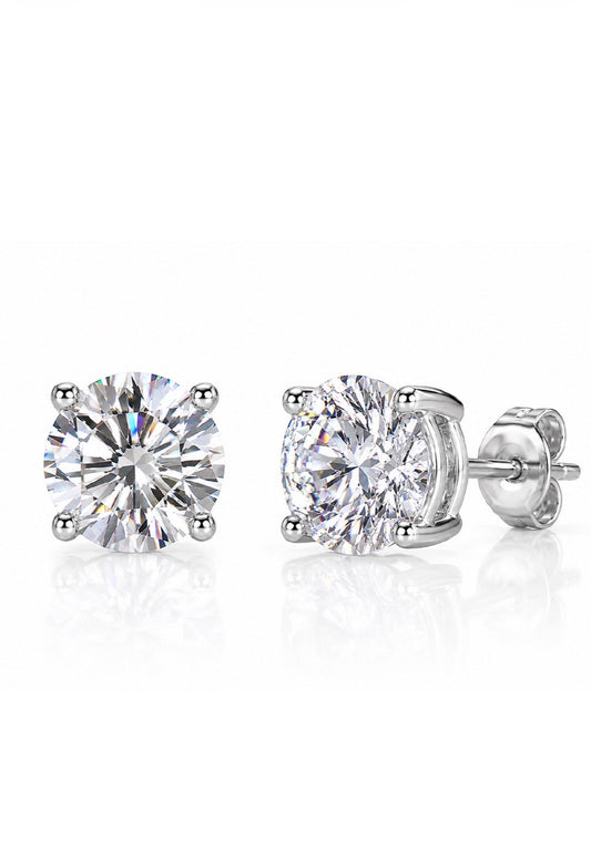 2 CT Moissanite Studs 