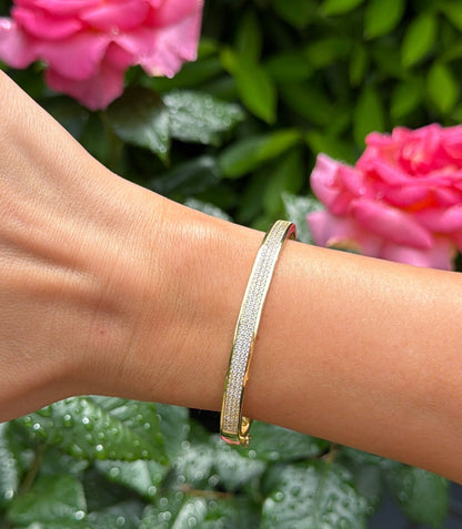 The Triple-Row Pavé Eternity Bangle 