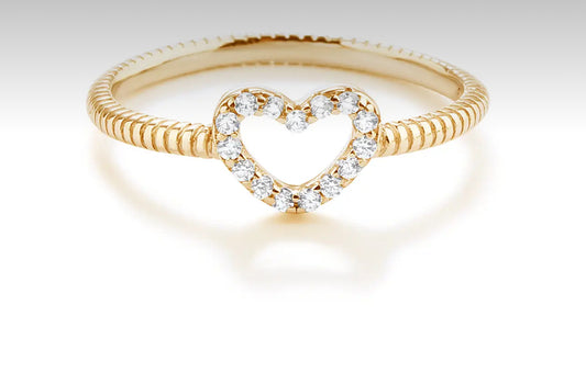 Clear Open Heart Ring 