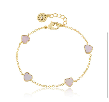 7mm enamel Heart Bracelet 
