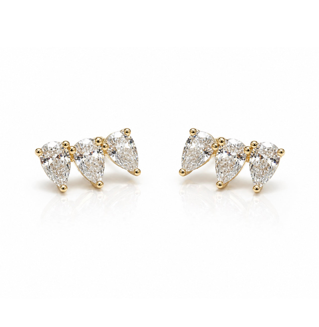 Dewdrop Trio Studs 