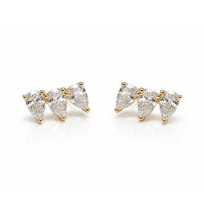 Dewdrop Trio Studs 