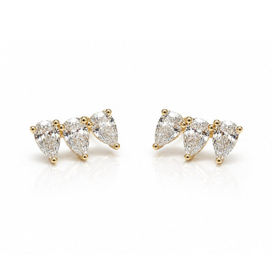 Dewdrop Trio Studs 