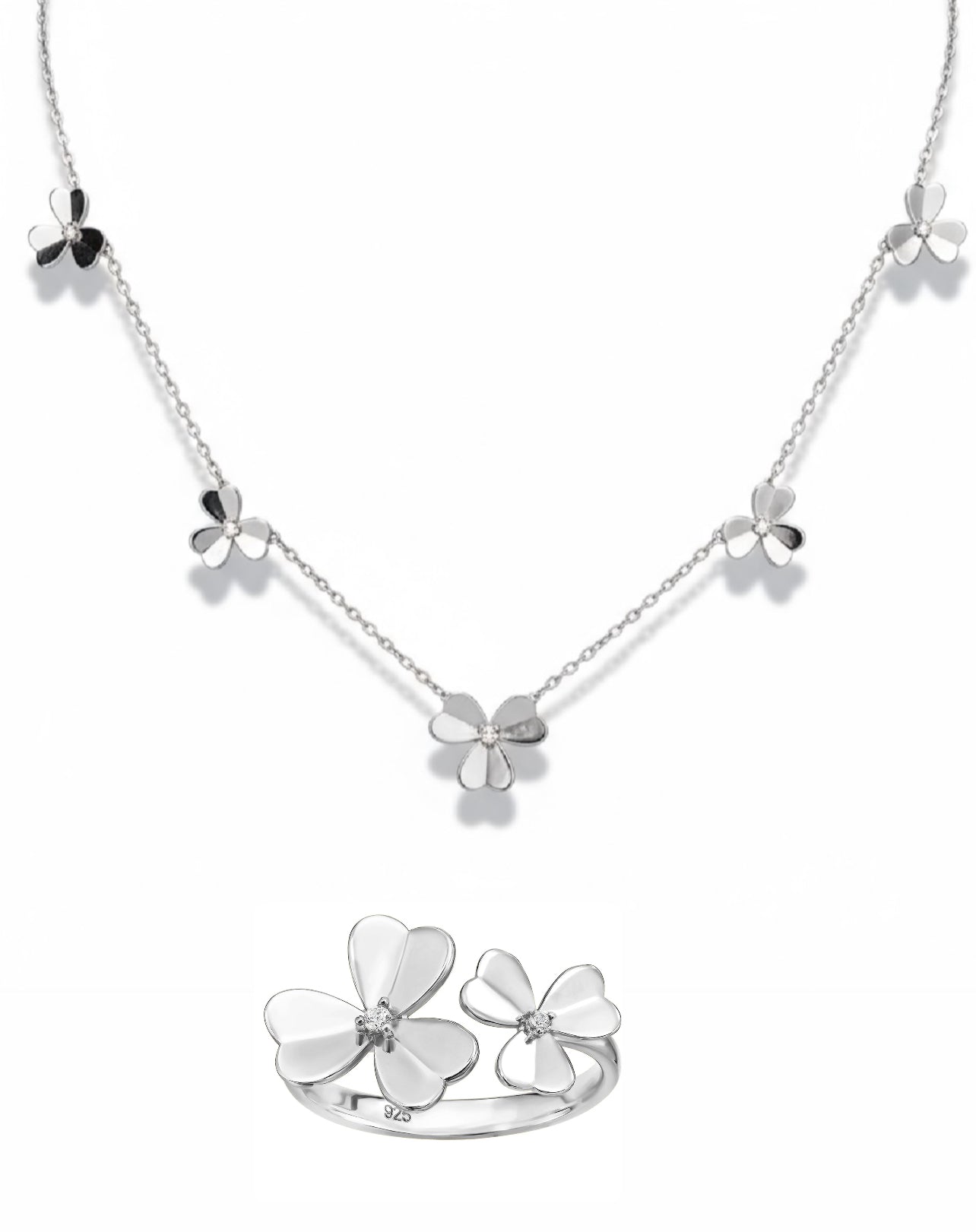 Silver Petal Set 