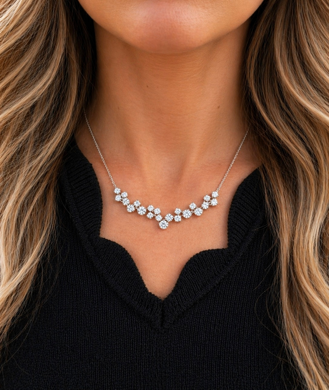 Angled Diamond Bar Pendant 