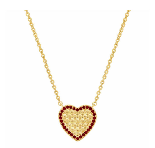 Honeycomb Heart Necklace 