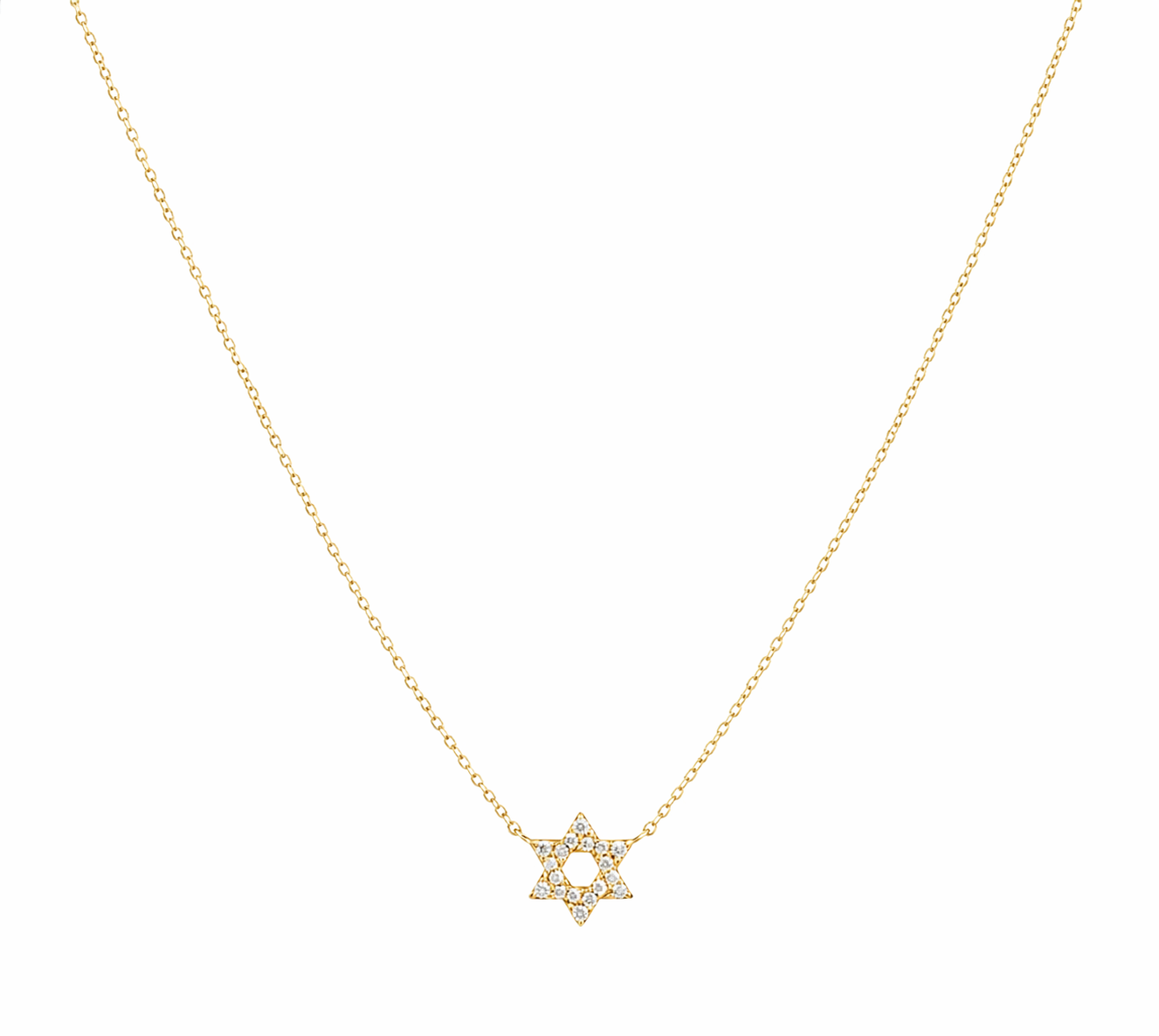 Mini Pave Star of David Necklace 