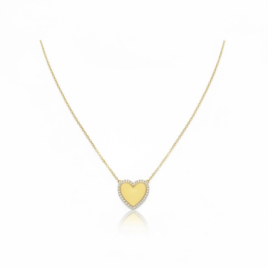 Pave Accent Heart Choker 