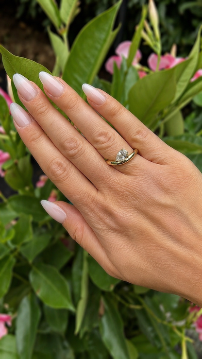 Diamond Pear Ring 