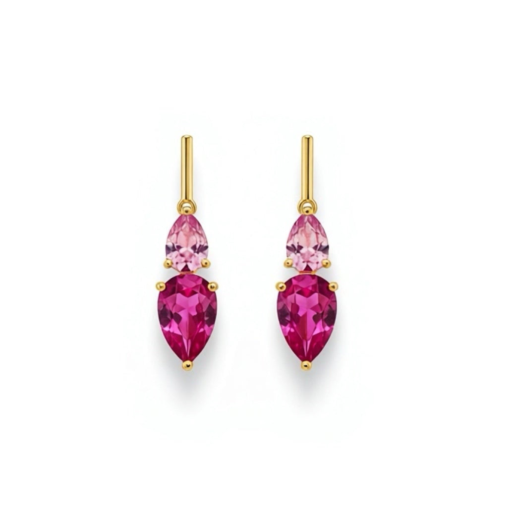 Pink Gemstone Studs 