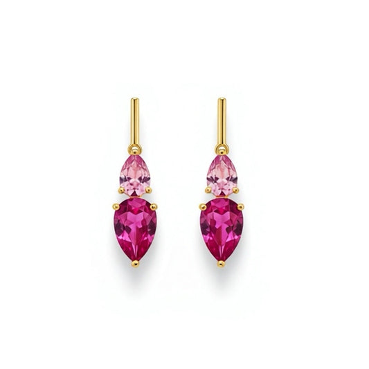 Pink Gemstone Studs 