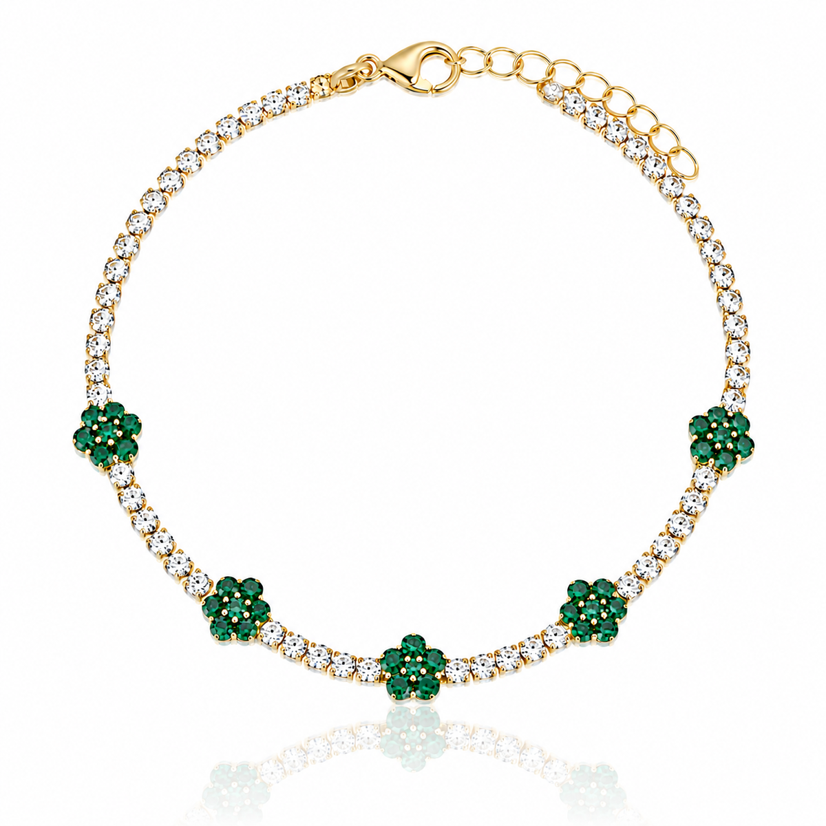 Gemstone Flower Bracelet 