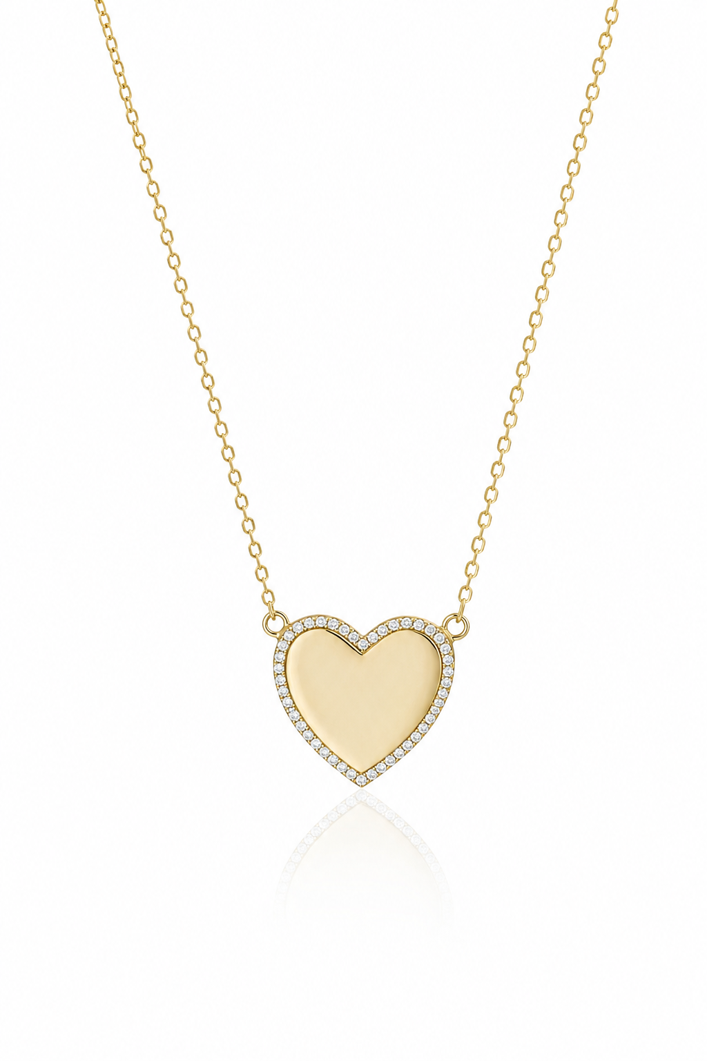 Pave Accent Heart Choker 