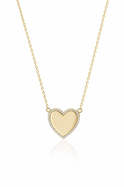 Pave Accent Heart Choker 