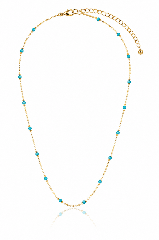 Turquoise Beaded Layering Necklace 
