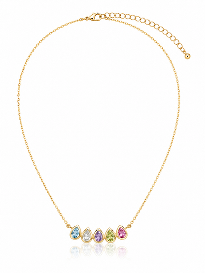 Gemstone Raindrop Necklace 