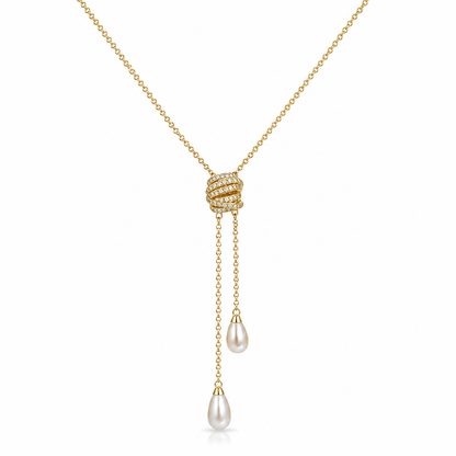 Glow Drop Pearl Necklace 