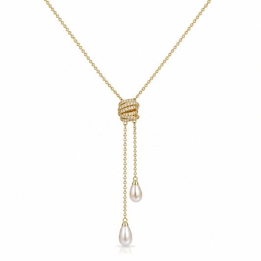 Glow Drop Pearl Necklace 