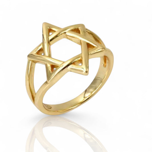 Sleek Star of David Ring 