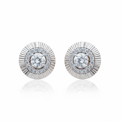 Fluted Disc Earrings 
