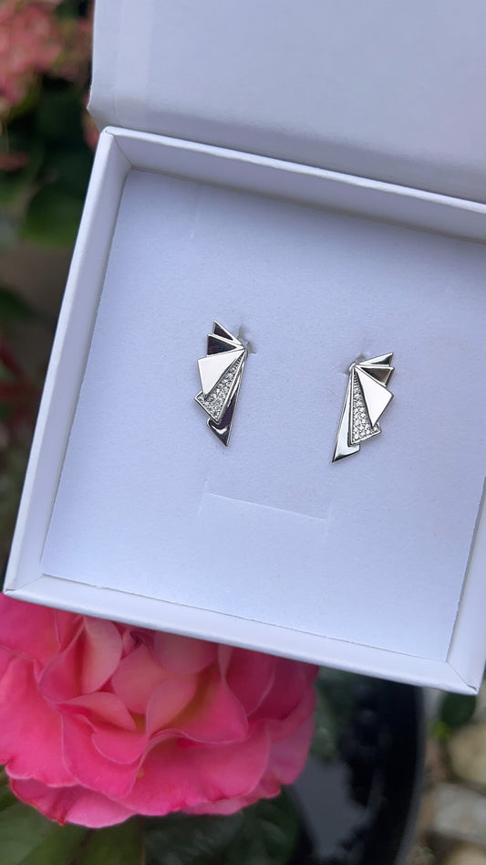Gatsby Glint Art Deco Studs 