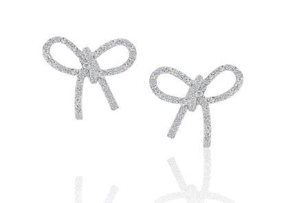 Pave Bow Studs 
