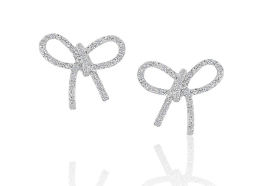 Pave Bow Studs 