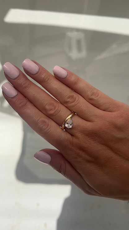Diamond Pear Ring 