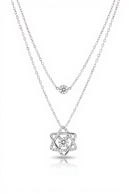 Moissanite Star of David Necklace 